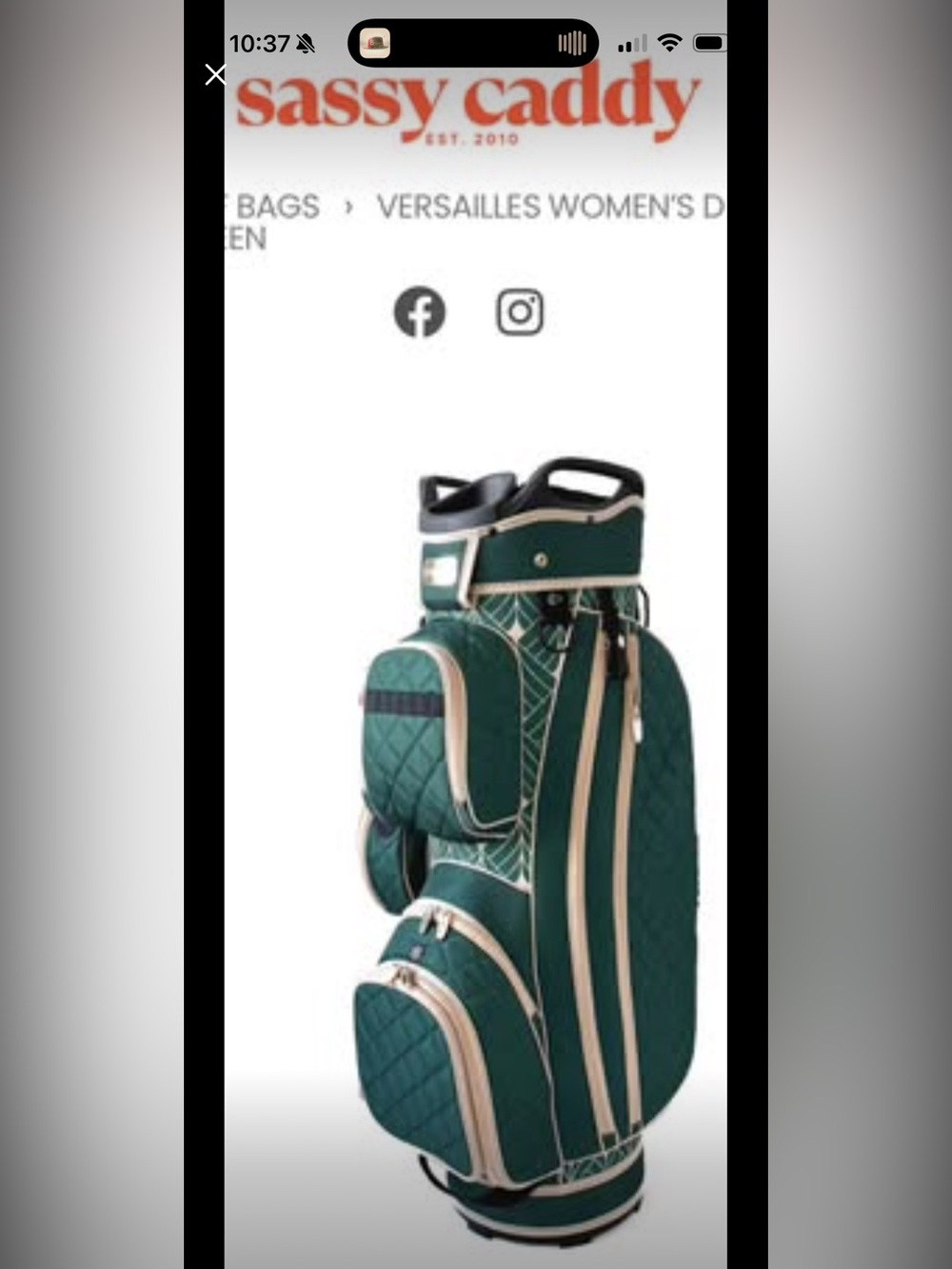Women's Versailles Golf Bag - Green